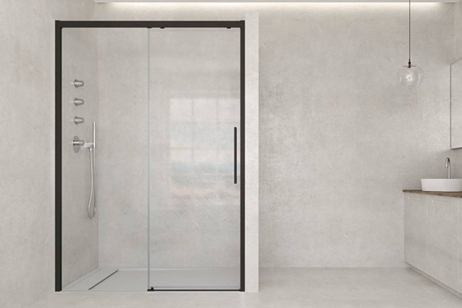 Parois de douche avec profil noir