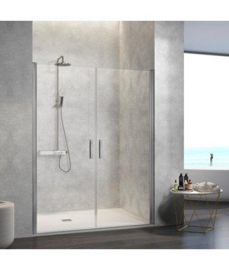 Paravent de salle de bain frontal à deux vantaux rabattables Nardi NA501