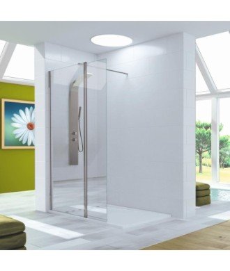 Paroi de douche fixe plus porte pivoante Polaris