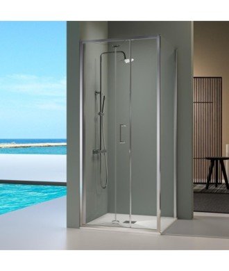 Paroi de douche rectangulaire pliante Prisma | Melonbath