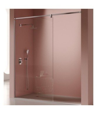 Paroi de douche fixe Salomon Fresh | barre parallèle en acier inoxydable