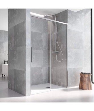 Paroi de douche frontale fixe et coulissante Salma