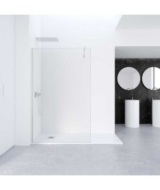 Paroi de douche fixe Fado argent