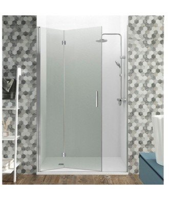 Paroi de douche rabattable à 2 panneaux en verre Glass