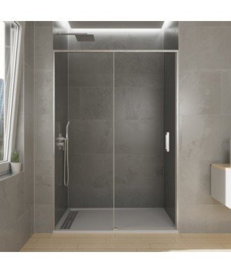 Paroi de douche frontale, 1 fixe et 1 coulissante Twenty