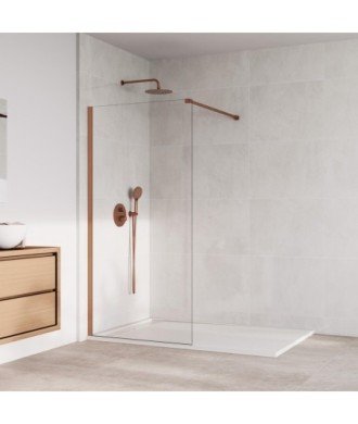 Paroi de douche fixe en cuivre Screen