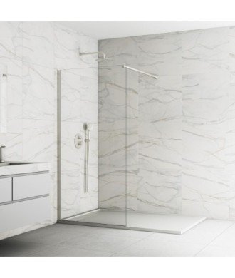 Paroi de douche fixe en nickel Screen