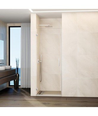 Paroi de douche 1 porte avec charnières murales Glass