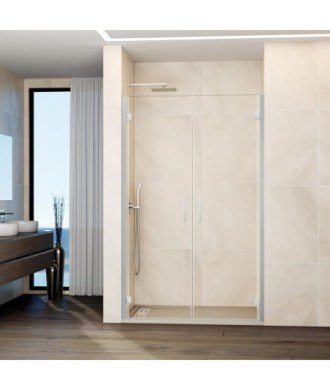 Paroi de douche avec 2 portes battantes en verre Glass