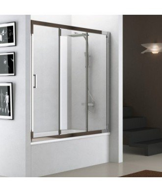 Pare de baignoire 1 fixe + 2 coulissants Nantes