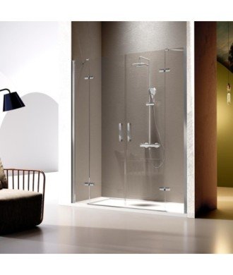 Paroi de douche 2 fixes + 2 pivotante avec charnières Nardi