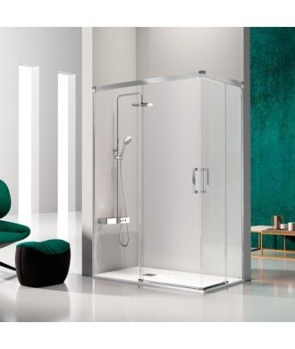 Paroi de douche angulaire coulissante | Glasé Kassandra