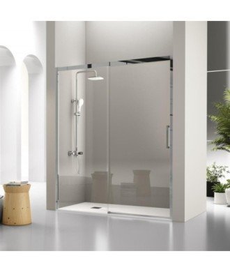 Paroi de douche fixe et coulissante acero inox Luka