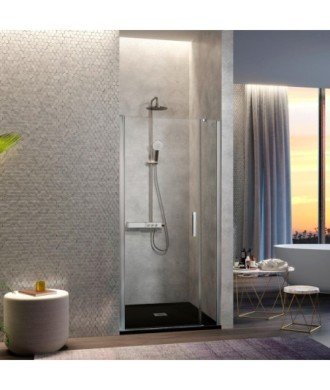 Paroi de douche fixe plus un battant rabattable centrale Nardi