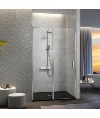 Paroi de douche un fixe et un battant Nardi rabattable
